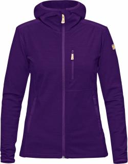 fjellreven keb fleece hoodie dame - purple