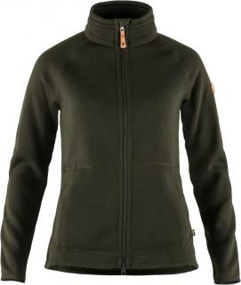 fjellreven Övik fleece zip sweater dame - deep forest